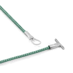Mint Green Cambridge Silver and Rope Bracelet