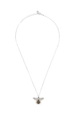 Honey Bee Pendant Necklace Silver